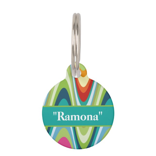 Farbiger QR-Code für Pet Haustiermarke (Vorderseite)