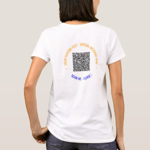Farbiger QR-Code T - Shirt Benutzerdefinierter Tex