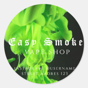 Farbiger Rauch Vape Shop Klassischer runder Aufkle Aufkleber