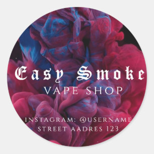 Farbiger Rauch Vape Shop Klassischer runder Aufkle Aufkleber