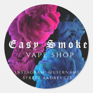 Farbiger Rauch Vape Shop Klassischer runder Aufkle Aufkleber