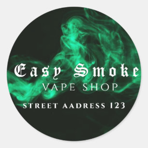 Farbiger Rauch Vape Shop Klassischer runder Aufkle Aufkleber