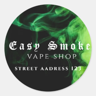 Farbiger Rauch Vape Shop Klassischer runder Aufkle Aufkleber