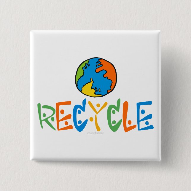 Farbiger Recycle Button (Vorderseite)