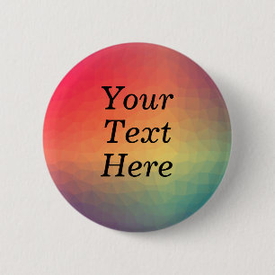 Farbiger Regenbogen-benutzerdefinierter Text Button