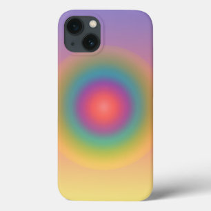 Farbiger Regenbogen Konzentrischer Kreis Raum Case-Mate iPhone Hülle