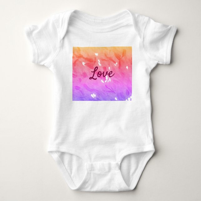 Farbiger Regenbogen-Liebe-Stolz lgbtq Gay Muster T Baby Strampler (Vorderseite)