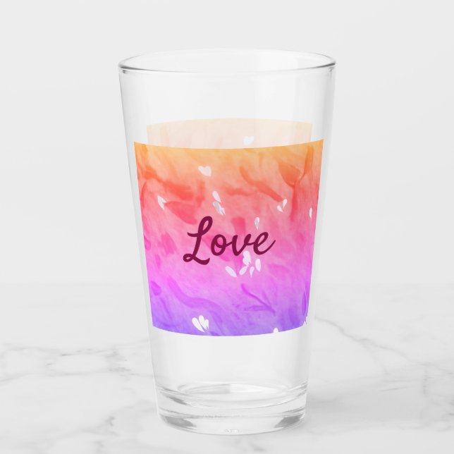 Farbiger Regenbogen-Liebe-Stolz lgbtq Gay Muster T Glas (Vorderseite)