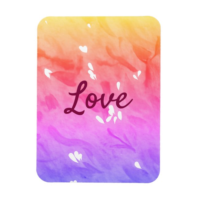 Farbiger Regenbogen-Liebe-Stolz lgbtq Gay Muster T Magnet (Vertikal)