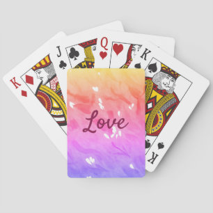 Farbiger Regenbogen-Liebe-Stolz lgbtq Gay Muster T Spielkarten