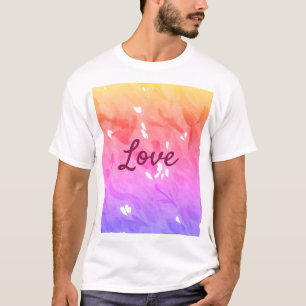 Farbiger Regenbogen-Liebe-Stolz lgbtq Gay Muster T T-Shirt