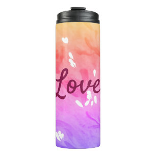 Farbiger Regenbogen-Liebe-Stolz lgbtq Gay Muster T Thermosbecher