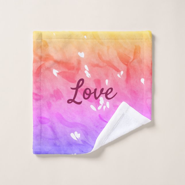 Farbiger Regenbogen-Liebe-Stolz lgbtq Gay Muster T Waschlappen (Waschlappen)