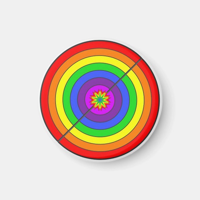 Farbiger Regenbogen Magnet (Vorne)