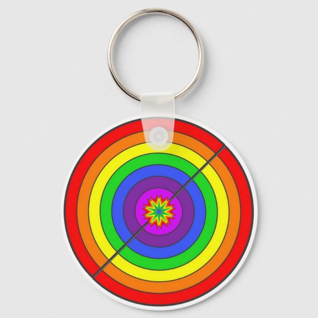 Farbiger Regenbogen Schlüsselanhänger (Vorderseite)