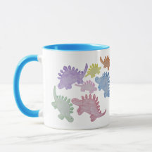 Farbiger Regenbogen Stegosaurus Tasse 11 oz