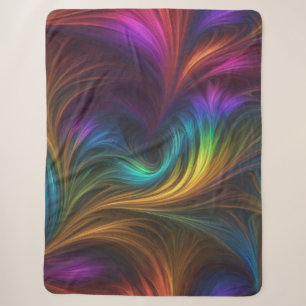 Farbiger Regenbogen-Swirl Sherpadecke