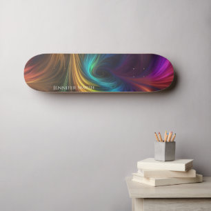 Farbiger Regenbogen-Swirl Skateboard