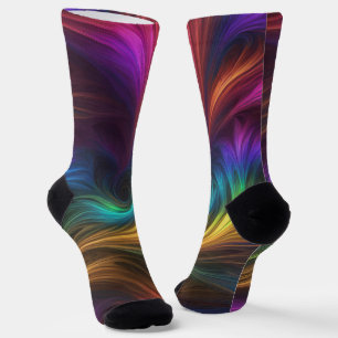 Farbiger Regenbogen-Swirl Socken