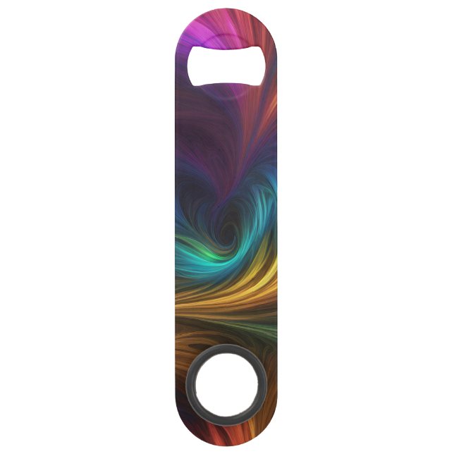 Farbiger Regenbogen-Swirl Speed Flaschenöffner (Vorderseite)