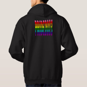 Farbiger Regenbogen Text LGBTQ Gay Pride 2023 T -  Hoodie