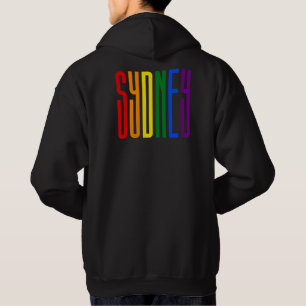 Farbiger Regenbogen Text LGBTQ Sydney Gay Pride LG Hoodie