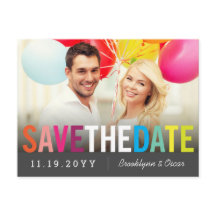 Farbiger Regenbogen Text Modernes Foto Save the Da