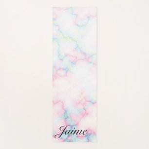 Farbiger Regenbogen-Yoga-Marmor-Muster-Yogamatte Yogamatte