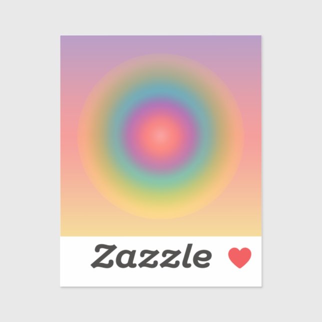 Farbiger Regenbogenkonzentrischer Circle Space Aufkleber (Blatt)