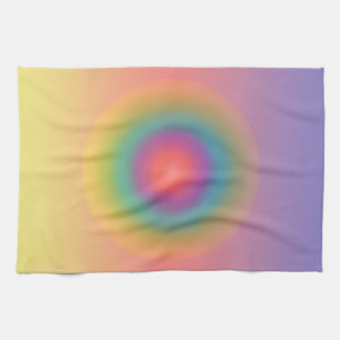 Farbiger Regenbogenkonzentrischer Circle Space Geschirrtuch