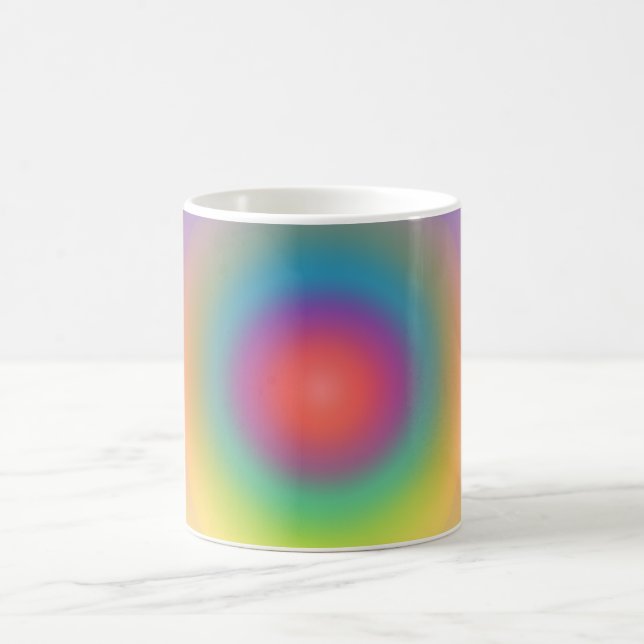 Farbiger Regenbogenkonzentrischer Circle Space Kaffeetasse (Mittel)