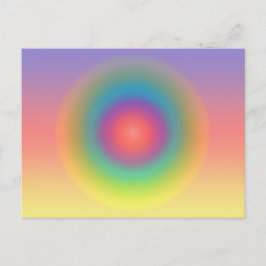 Farbiger Regenbogenkonzentrischer Circle Space Postkarte