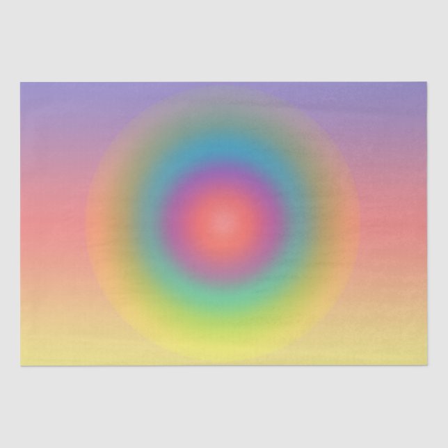 Farbiger Regenbogenkonzentrischer Circle Space Seidenpapier (Vorderseite)