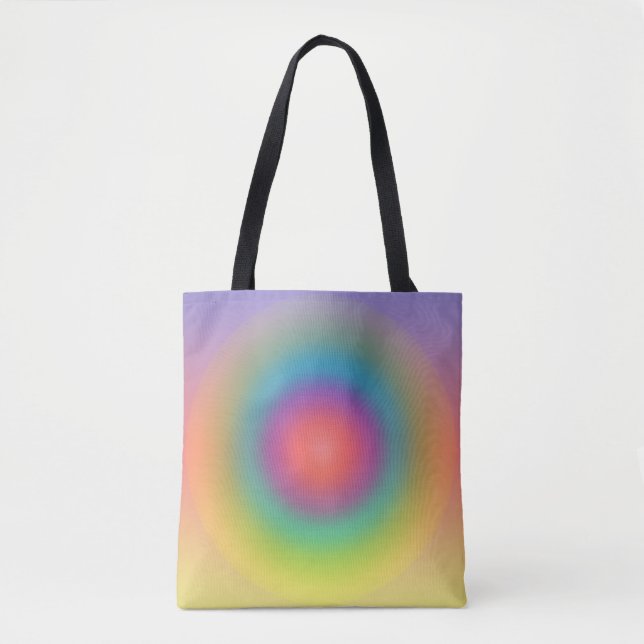 Farbiger Regenbogenkonzentrischer Circle Space Tasche (Vorderseite)