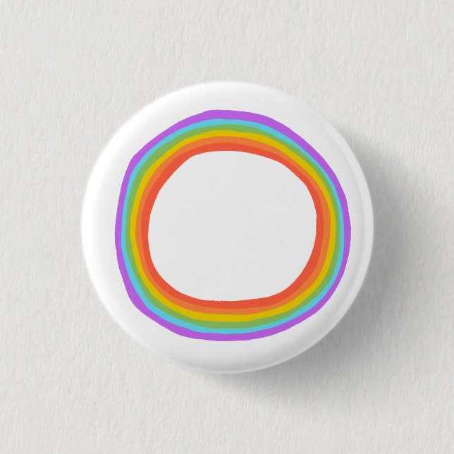 Farbiger Regenbogenkreis CUSTOM Button (Vorderseite)