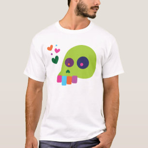 Farbiger Regenbogenschädel T-Shirt