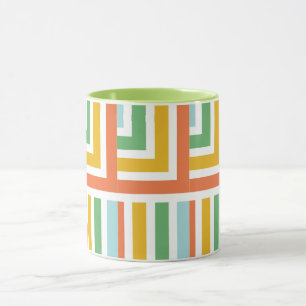 Farbiger Retro-Geometrischer Musterbecher – Anpass Tasse