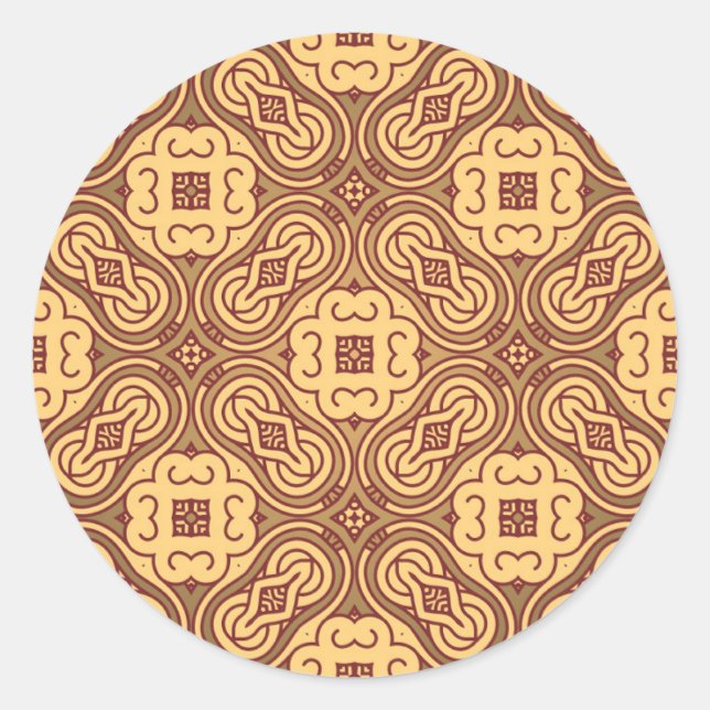 Farbiger Retro-Hintergrund Runder Aufkleber (Vorderseite)