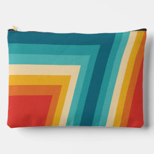 Farbiger Retro-Streifen - 70er, 80er-Design Zubehörtasche