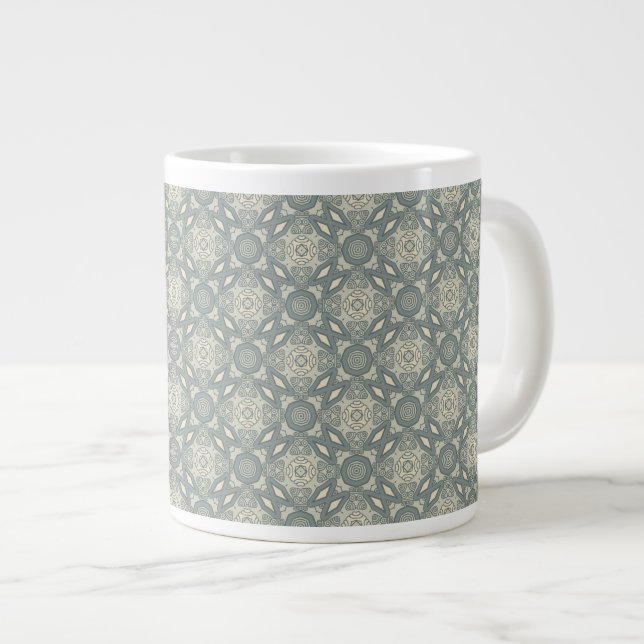 Farbiger Retromuster Hintergrund 5 Jumbo-Tasse (Vorderseite Rechts)