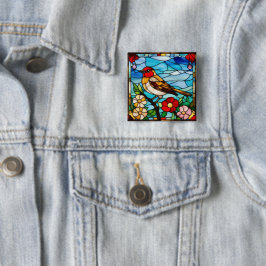 Farbiger Robin Button