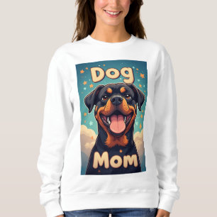 Farbiger Rottweiler-Hundemama Sweatshirt