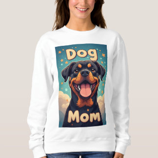 Farbiger Rottweiler-Hundemama Sweatshirt