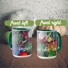 Farbiger rustikaler Herbstgarten Tasse