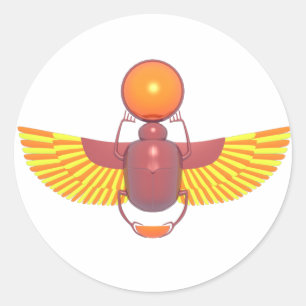 Farbiger Scarab Runder Aufkleber