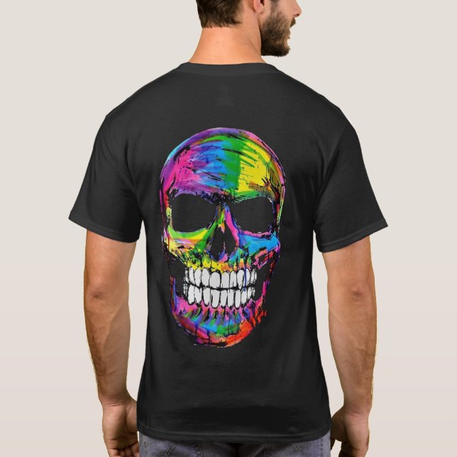 farbiger Schädel T-Shirt (Rückseite)