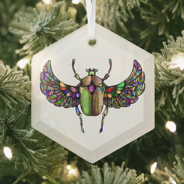 Farbiger Schal Ornament Aus Glas (Insitu)