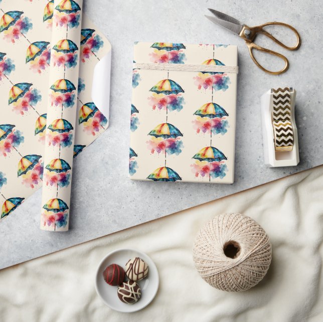 Farbiger Schirm Geschenkpapier (Kunsthandwerk)