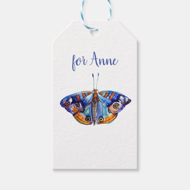 Farbiger Schmetterling Geschenkanhänger (Vorderseite)