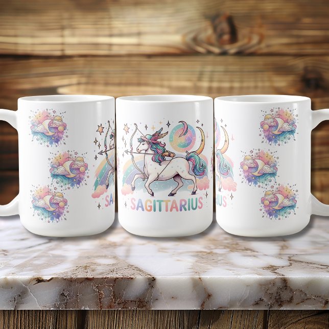 Farbiger Schütze-Bogenschütze-Zodiac-Astrologie Kaffeetasse (Colorful Sagittarius Archer Zodiac Astrology Coffee Mug)